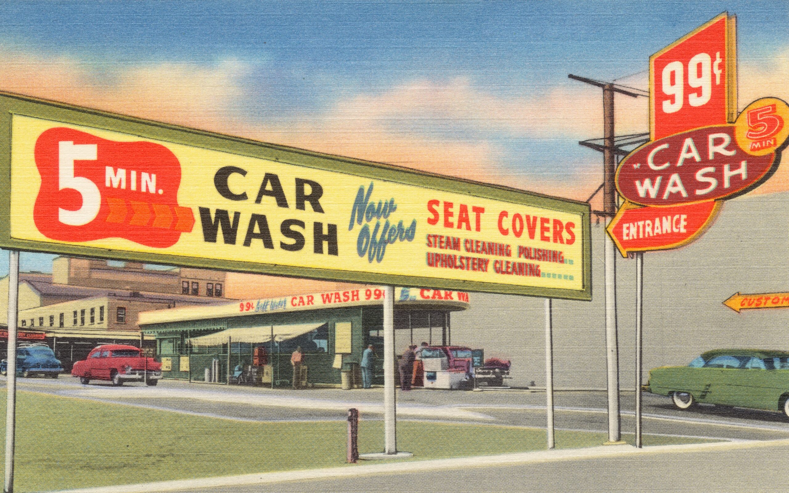 3 Minute Car Wash -- Van Nuys Blvd. at Burbank. Courtesy of Boston Public Library