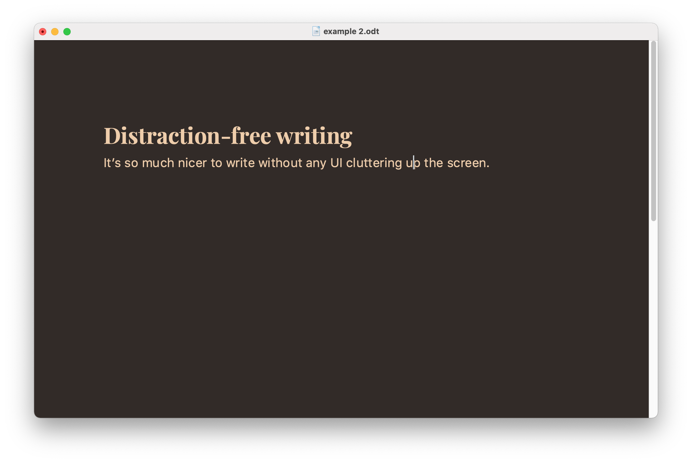 Simplified LibreOffice Writer UI