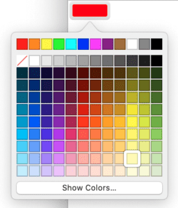 MacOS Safari's color picker