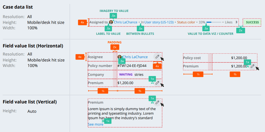 Font-based spacing annotations